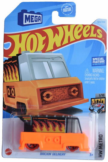 Matchbox Hot Wheels Brickin Delivery, HW Metro 1/10 [Orange/Black] 104/250, 30782