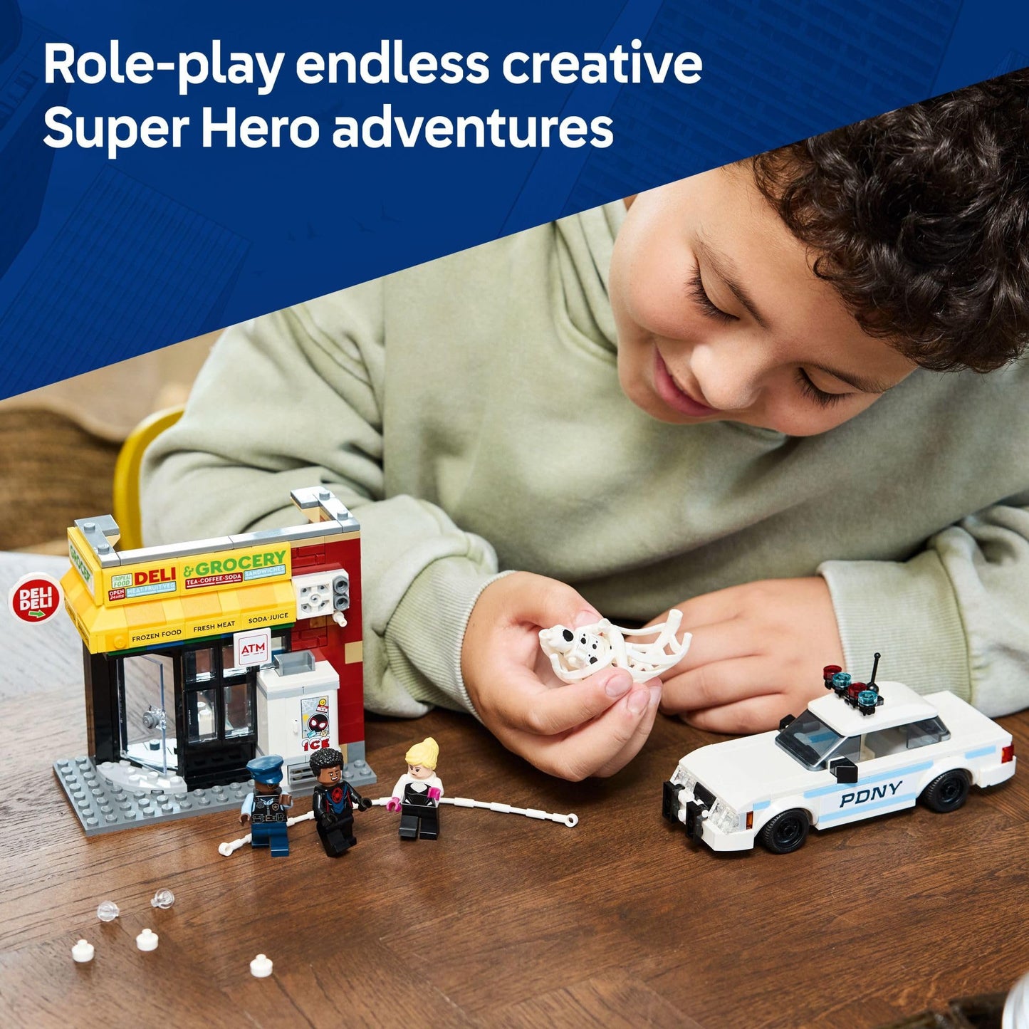 LEGO Marvel Spider-Verse Miles Morales vs. The Spot Building Toy Set - Marvel Superhero Toy for Kids, Boys and Girls, Ages 9+ - with 4 Minifigures -
