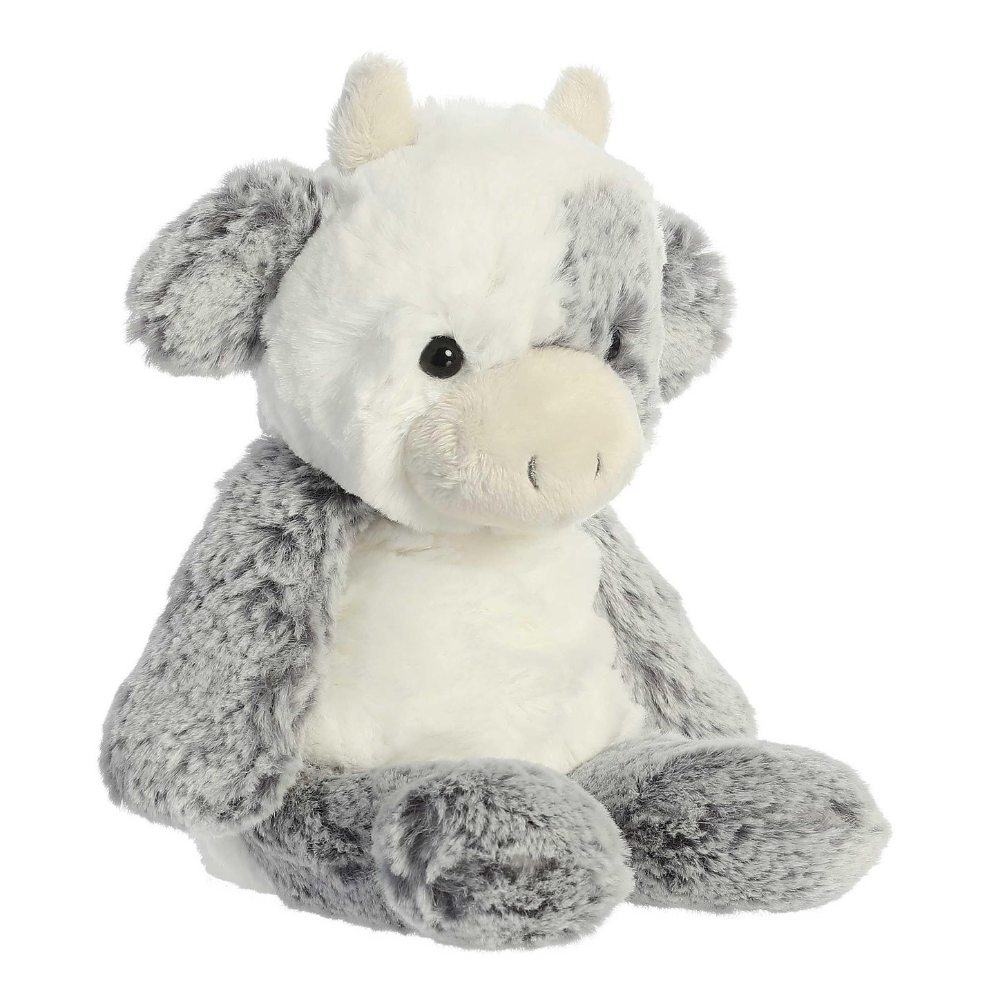 Aurora® Snuggly Sweet & Softer™ Cow Stuffed Animal - Comforting Companion - Imaginative Play - White 6.5 Inches