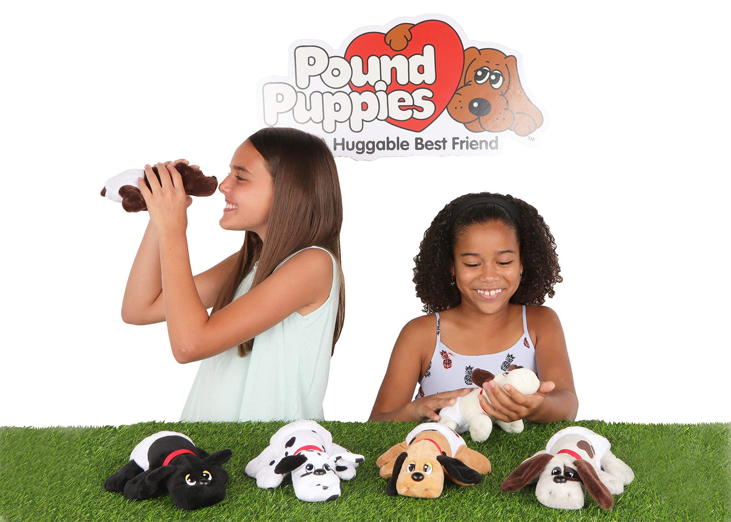 Basic Fun Pound Puppies Newborns - Classic Stuffed Animal Plush Toy - 8" - Cream with Brown Spots - Great Gift for Boys & Girls