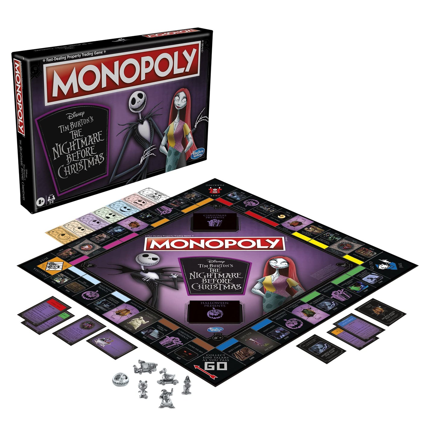 Hasbro Gaming Monopoly: Disney Tim Burton's The Nightmare Before Christmas Edition Board Game, Fun Family Game for Kids Ages 8 and Up (Amazon