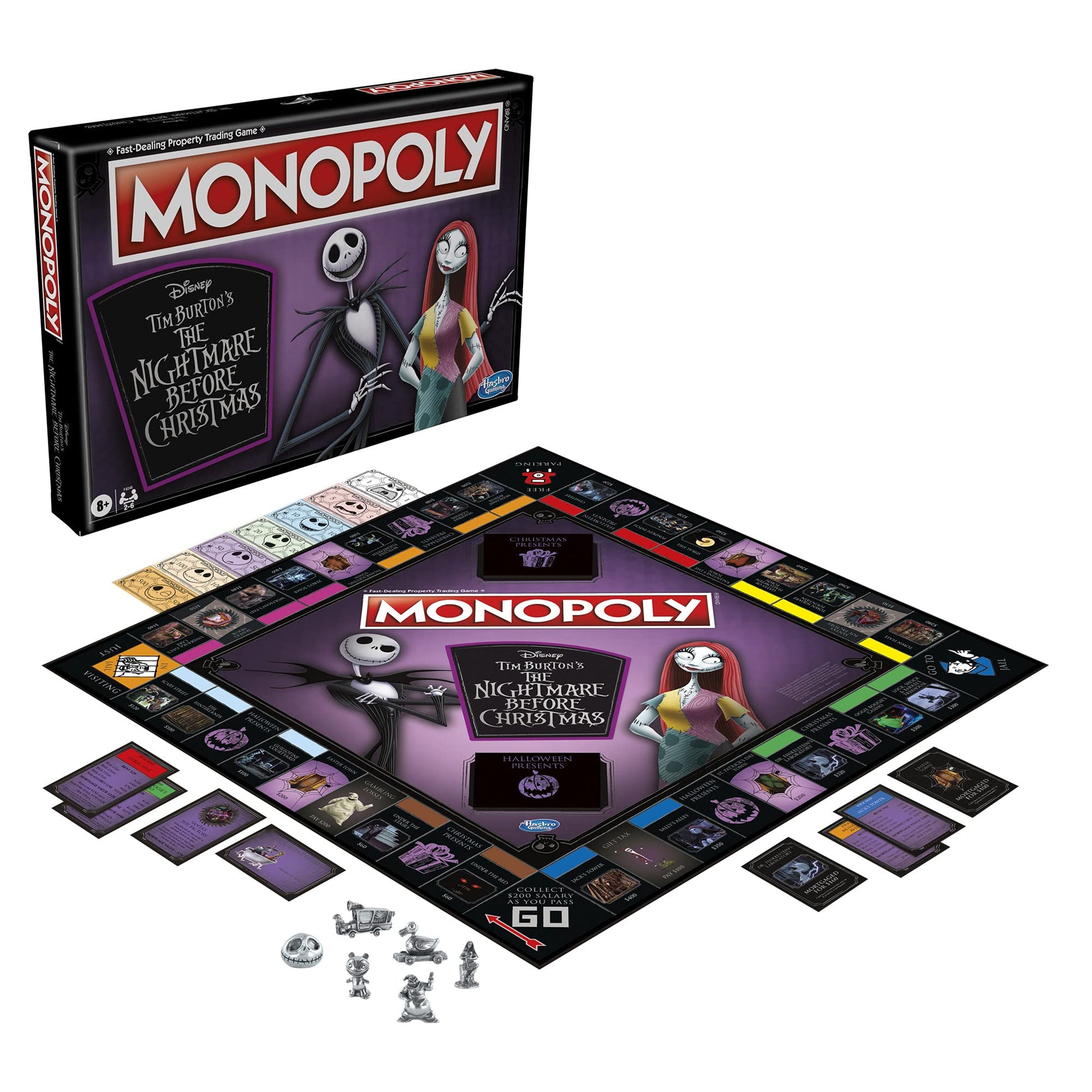 Hasbro Gaming Monopoly: Disney Tim Burton's The Nightmare Before Christmas Edition Board Game, Fun Family Game for Kids Ages 8 and Up (Amazon