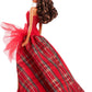 Barbie Signature 2024 Holiday Doll with Light Brown Hair in Plaid Gown, Collectible Toy in Displayable Packaging