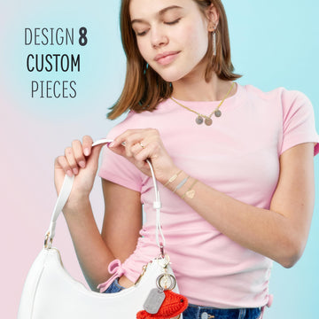 STMT D.I.Y. Hand Stamped , DIY Personalized Stamp Jewelry, Great Teenage Birthday Gift, Unique Handmade Jewelry & Name Plates, Bead Kits for Kids