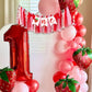GIOGUK Strawberry First Birthday High Chair Banner Berry Birthday Banner