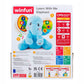 winfun Learn with Me Elephant - Light-Up Musical Plush Toy for Babies, Teaches ABCs, 123s, Shapes & Colors, Interactive Buttons, Moving Head