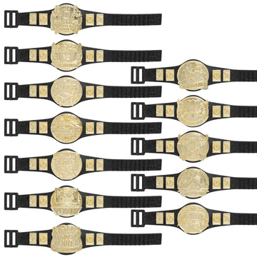 Set of 12 Wrestling Action Figure Championship Belts for Wrestling Action Figures [Series 2]