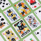 Wkchxd Playing Cards, Cute Black Cat Playing Cards, Floral Cats Themed Deck of Cards for Game Nights, Premium Standard Size Poker Cards for Card