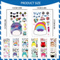 YSYKJYXGS 24 Sheets Cute Anime Make a Face Stickers,Birthday Supplies,Birthday Party Favor Supplies Craft
