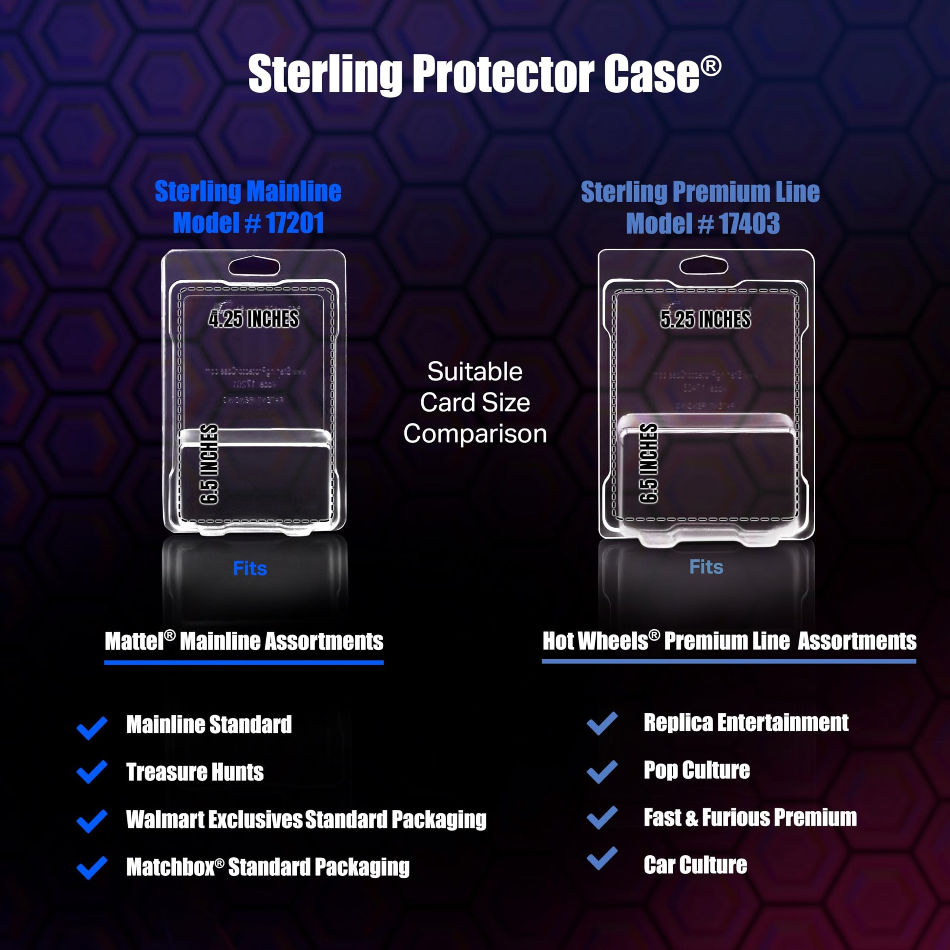 Sterling Protector Case Mainline 12 Pack Model 17201 for Card Size 6.5x4.25