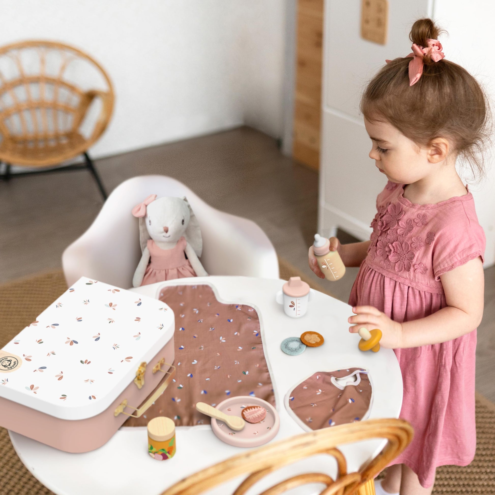 SPEEDY MONKEY My First Doll Set for Kids Rabbit Baby Doll Playset Ages 3+
