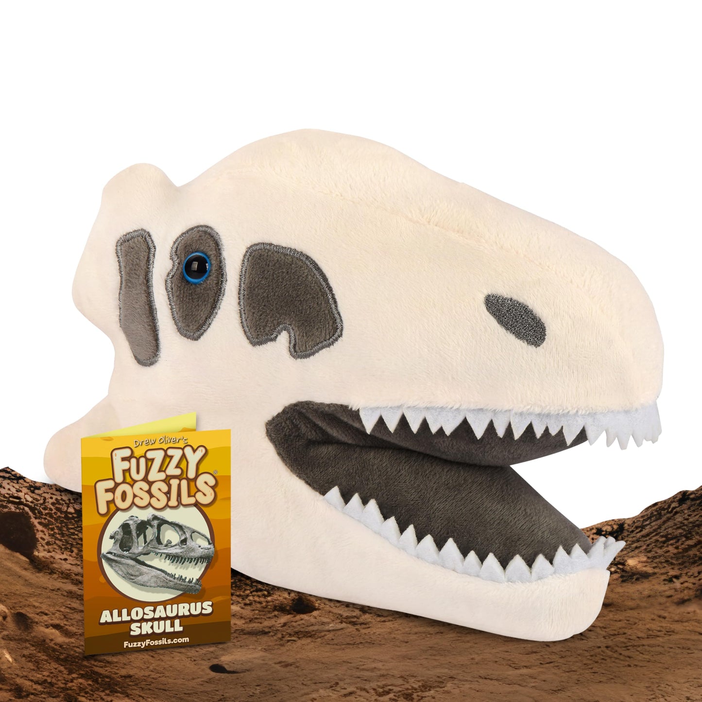 Fuzzy Fossils Allosaurus Plush, Allosaurus Dinosaur, Dinosaur Stuffed Animal, Stuffed Dinosaur Plush, Allosaurus Toy, Dinosaur Toys, Dinosaur Skull
