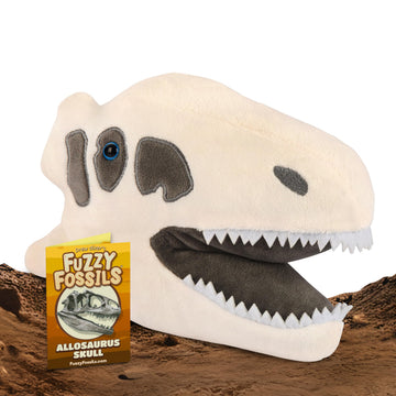 Fuzzy Fossils Allosaurus Plush, Allosaurus Dinosaur, Dinosaur Stuffed Animal, Stuffed Dinosaur Plush, Allosaurus Toy, Dinosaur Toys, Dinosaur Skull