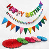 Danadia Rainbow 3D Happy Birthday Banner, Pre-Strung Felt Party Decorations