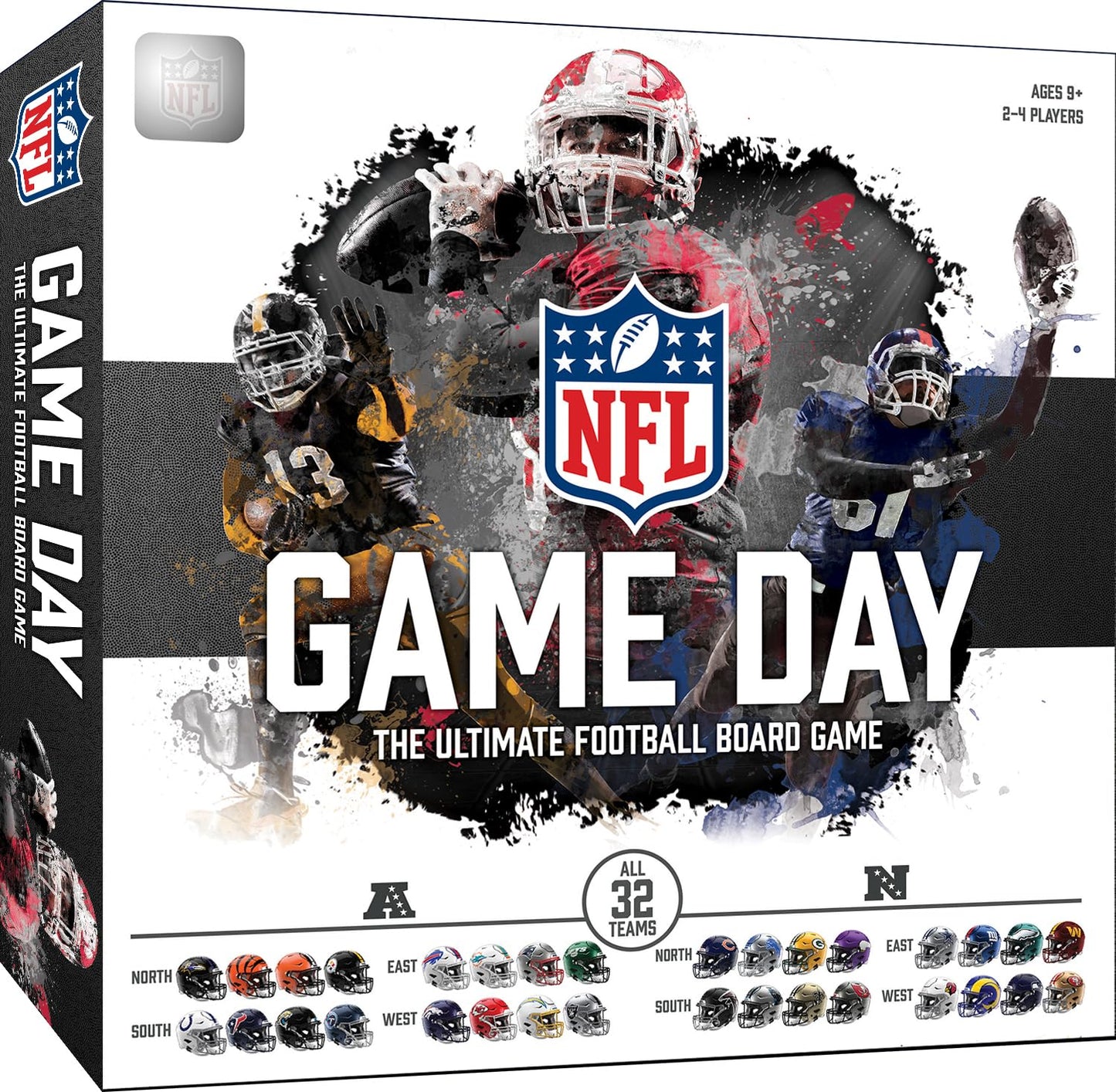 Masterpieces NFL Game Day: The Ultimate Football Board Game - Officially Licensed with All 32 Teams Ages 9+ 2-4 Players Fun for Family Game Night or