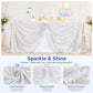ShiDianYi Silver Sequin Tablecloth 50x72, Sparkly Glitter for Wedding Party
