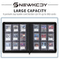 Snekdy Top loader Binder, 9 Pockets Top Loader?Holds 360 Top Loaders cards, Card binder with Sleeves for card in 3 x 4 inches color smooth Zipper PU