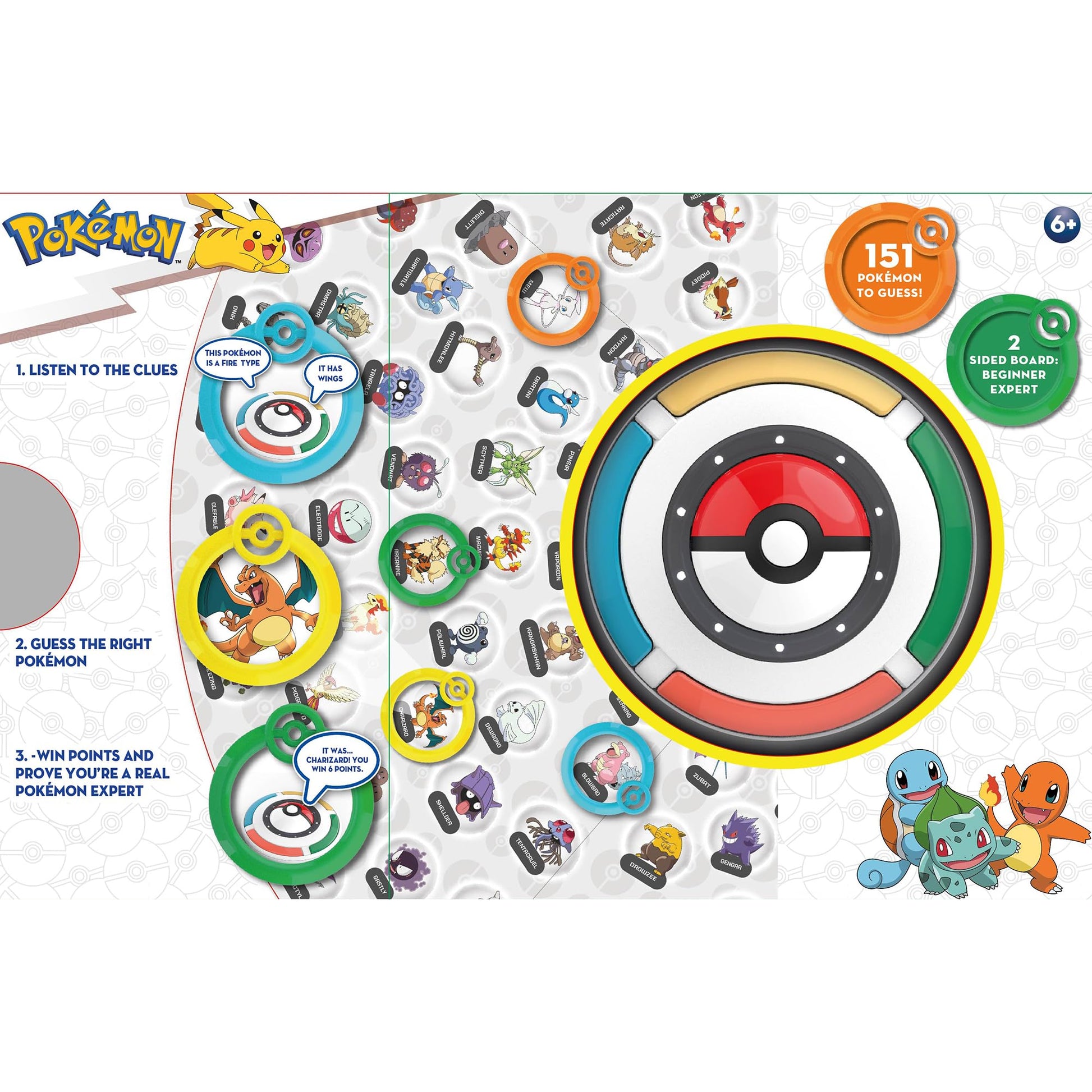 Pokemon Trainer Expert - Electronic Guessing Board Game, Listen to The Game Master Clues to Identify 151 Different Pokemon, Kids Ages 6+, 1-4 Players