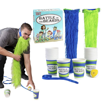 Squirrel Products Battle of The Beards Funny Party Game, White Elephant Minute to Win It Game for Kids & Adults, Family Game Night Activity for Ages