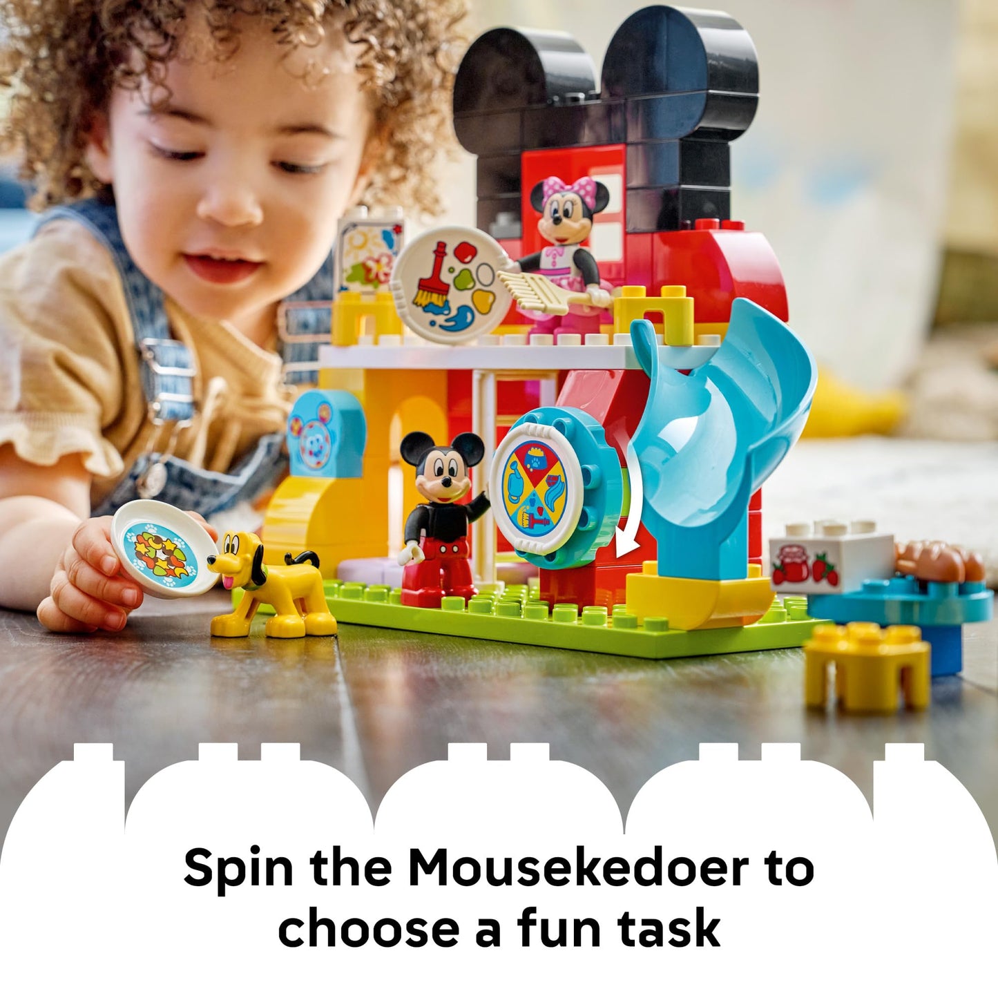 LEGO DUPLO Disney Mickey Mouse Clubhouse with Minnie & Pluto Building Toy - Fine Motor Skill Toy for Toddlers, Ages 2+ - Mickey Mouse Toy for Boys &