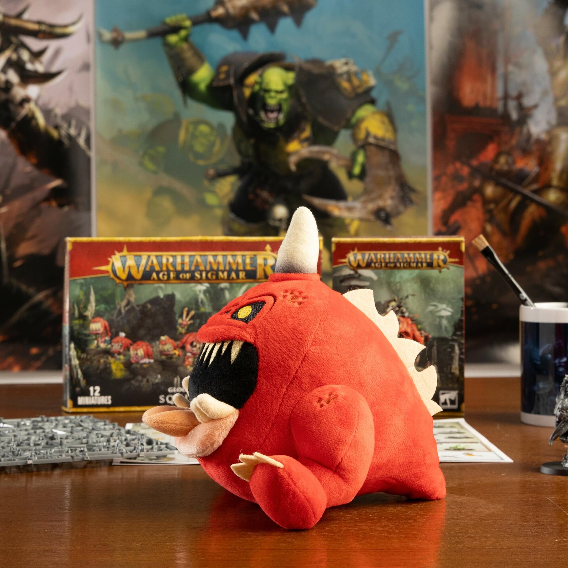 Warhammer Age of Sigmar Collectible Plush Toys - Gnasha-Squig Plushie Officially Licensed Cute Plushies of Classic Miniatures - 7.5 Inch