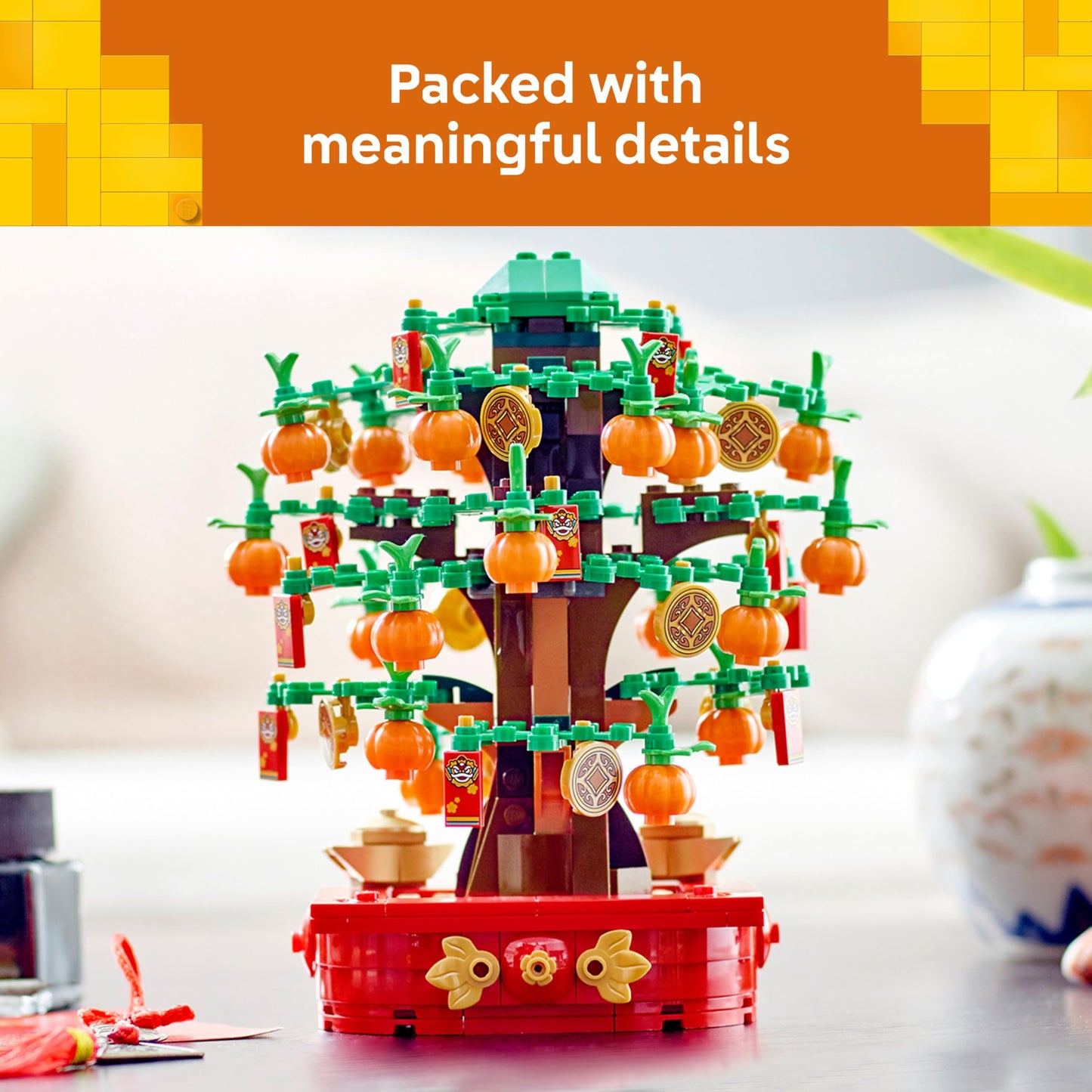 LEGO Money Tree - Lunar New Year Building Toy - Kids Chinese Culture Learning and Educational Toy for Boys and Girls, Ages 9+ - Holiday Decorations