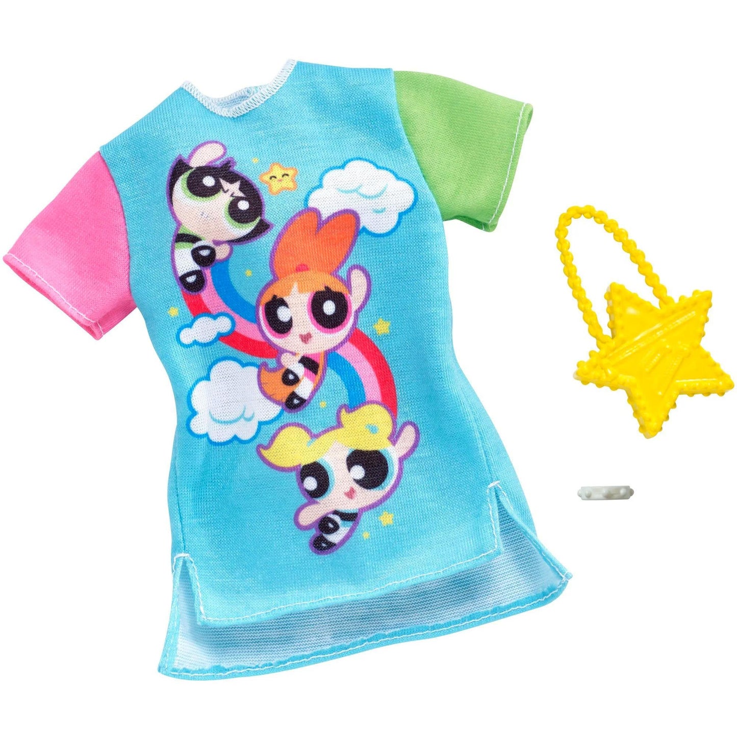 Barbie Fashion Powerpuff Girls Character Fashion Set 3 Inspired Outfits & Accessories for Barbie Dolls, Ages 3+ (Bundle of 3)