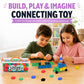 Snapid Building Bricks 400 Pcs Connecting Toy - Strong Durable Colorful Block Set w Storage, Interlinking Construction Blocks for Kids - STEM