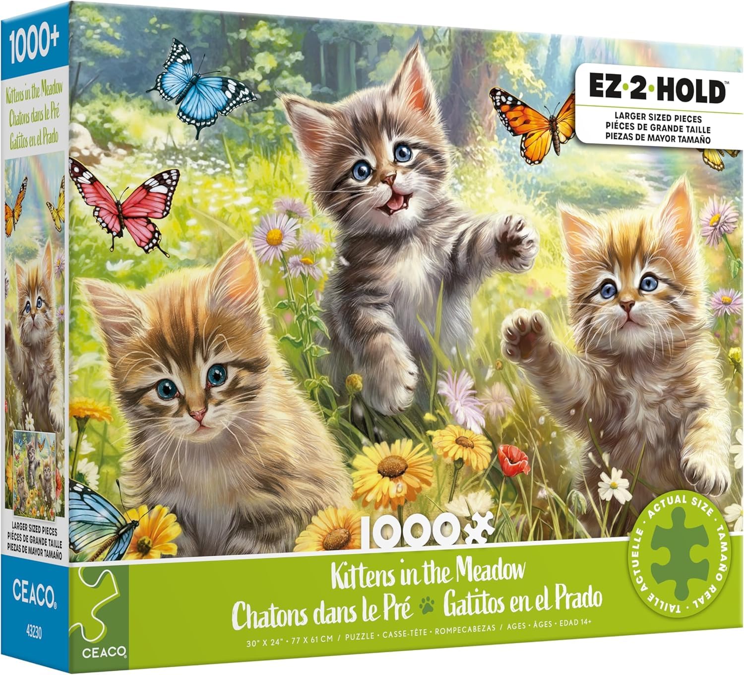 Ceaco - Kittens in the Meadow - 1000 Large Piece Jigsaw Puzzle for Adults