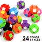 Neureyte 35 Pack 24 Blocks Magic Snake Cube Toy,Fidget Mini Snake Cube Puzzle Toy for Kids,Mini Plastic Puzzle Cube Toy for Kids Party