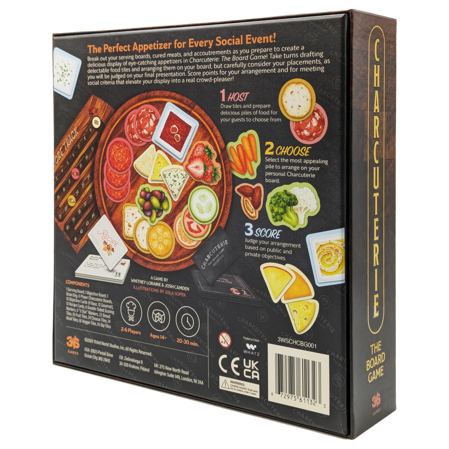 Charcuterie Board Game by 3WS - Deliciously Themed Strategy Game for 2-6 Players, Ages 14+ - Perfect Food Lover's Game & Board Game Gift Idea