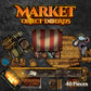 Market - 40pc Double-Sided Market Stall & Prop Pieces for Starters & Masters Alike - Roleplaying Objects for Dungeons & Dragons - Immersive Map