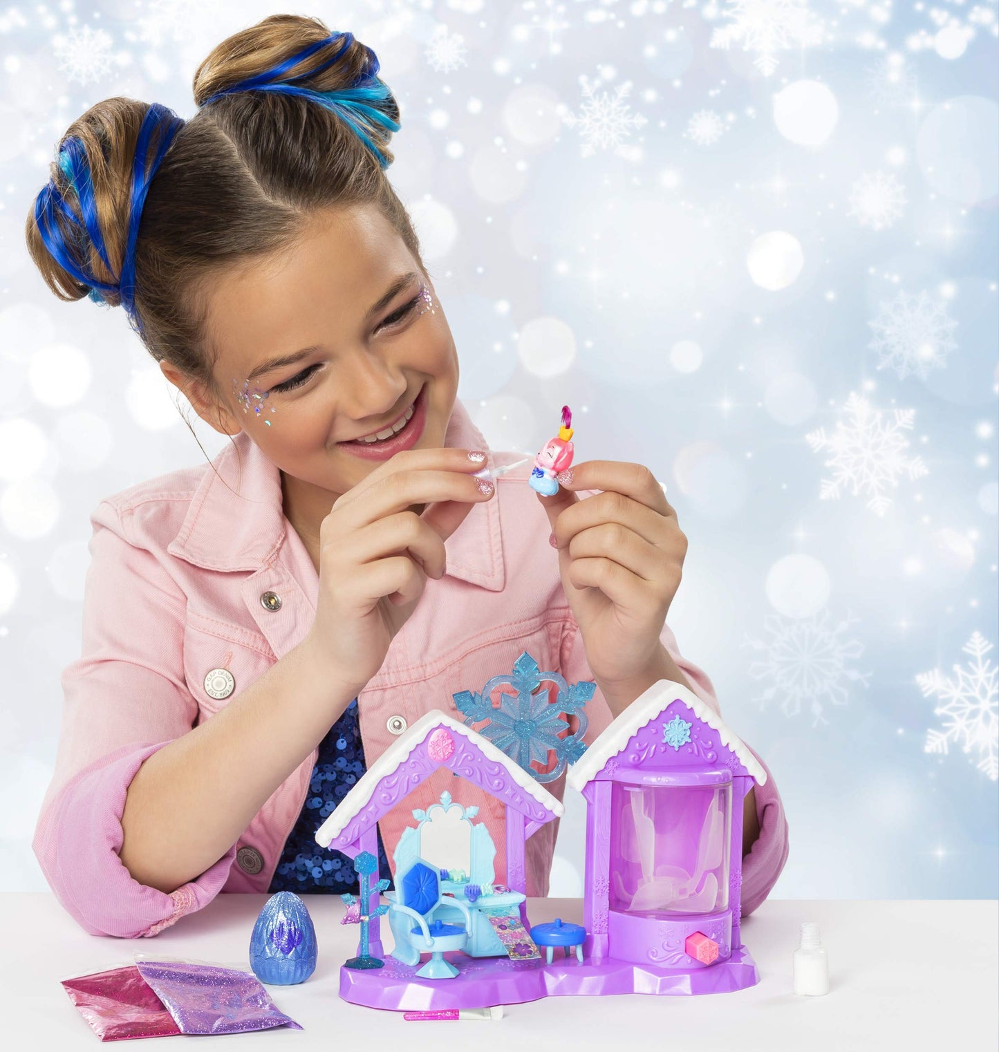 HATCHIMALS 6047221 CollEGGtibles, Season 6, Glitter Salon Playset with 2 Exclusive HATCHIMALS, for Kids Aged 5 and Up, Multicolour