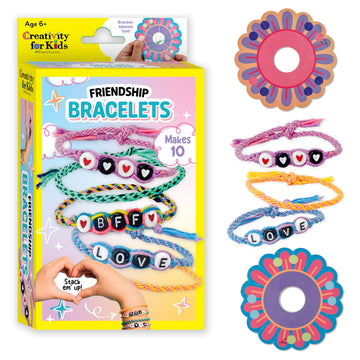 Creativity for Kids Best Friends Bracelets Mini Craft Kit: Create 10 Friendship Bracelets - Bracelet Making Kit, Great Summer Fun (Ages 6+)