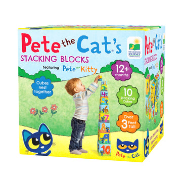 The Learning Journey Pete the Cat Stacking Blocks - 10 Colorful Nesting Cubes - Educational Toddler Toy for Ages 12 Months+ - STEM Learning