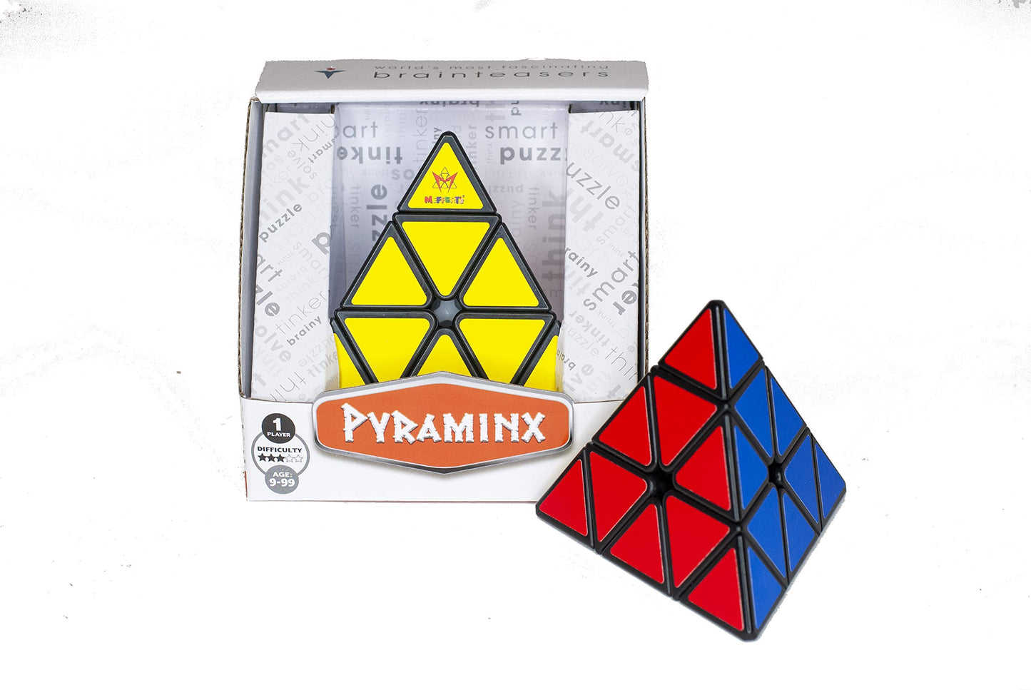 Meffert PYRAMINX by Mefferts- Speed Cube, One-player games, Twisty Puzzle, Brain Teasers, Multi-Color, Puzzle Cube, Gift for Children, Gift for Teen