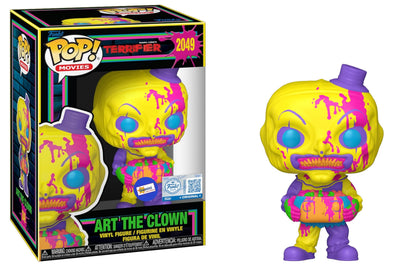 Funko Pop! Movies: Terrifier - Art The Clown with Head (Blacklight) #2049 - Gemini Collectibles Exclusive