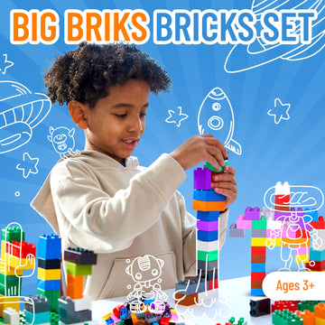 Strictly Briks Building Blocks Set - Educational Classic Kids Toys - Toddler Building Blocks for Ages 3-5 Compatible with LEGO - Sturdy Brick Sets
