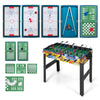 Goplus 12-in-1 Multi Game Table, Combo Game Table w/Foosball, Billiard, Table Tennis, Air Hockey, Bowling, Shuffleboard, Checkers, Chess, Backgammon
