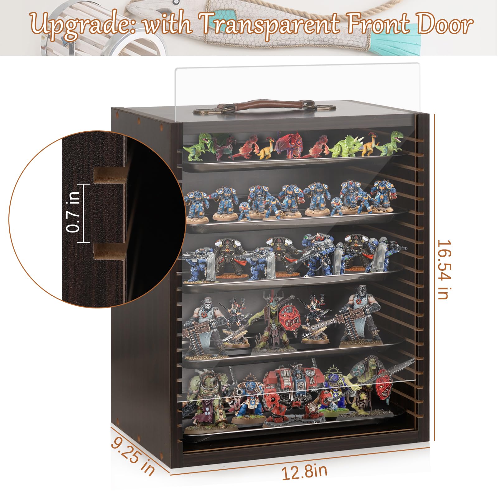 Cathyeen Miniature Display Case Display Cases for Collectibles Miniatures Storage Case Display Shelves Shelf for Collectibles for Mini Action Figures