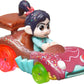 Hot Wheels Disney Pixar RacerVerse 4-Pack of 1:64 Scale Die-Cast Cars with Character Drivers, Optimized for Track Racing