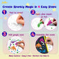 JoyBox Foil Art & Glow Sequin Art Craft Kit 2-in-1, Mermaid Luminous Set 6+