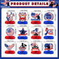 12PCS Memorial Day Decorations Memorial Day Honeycomb Centerpieces Patriotic Centerpieces for Table 4th of July Decorations Patriotic Decorations Red