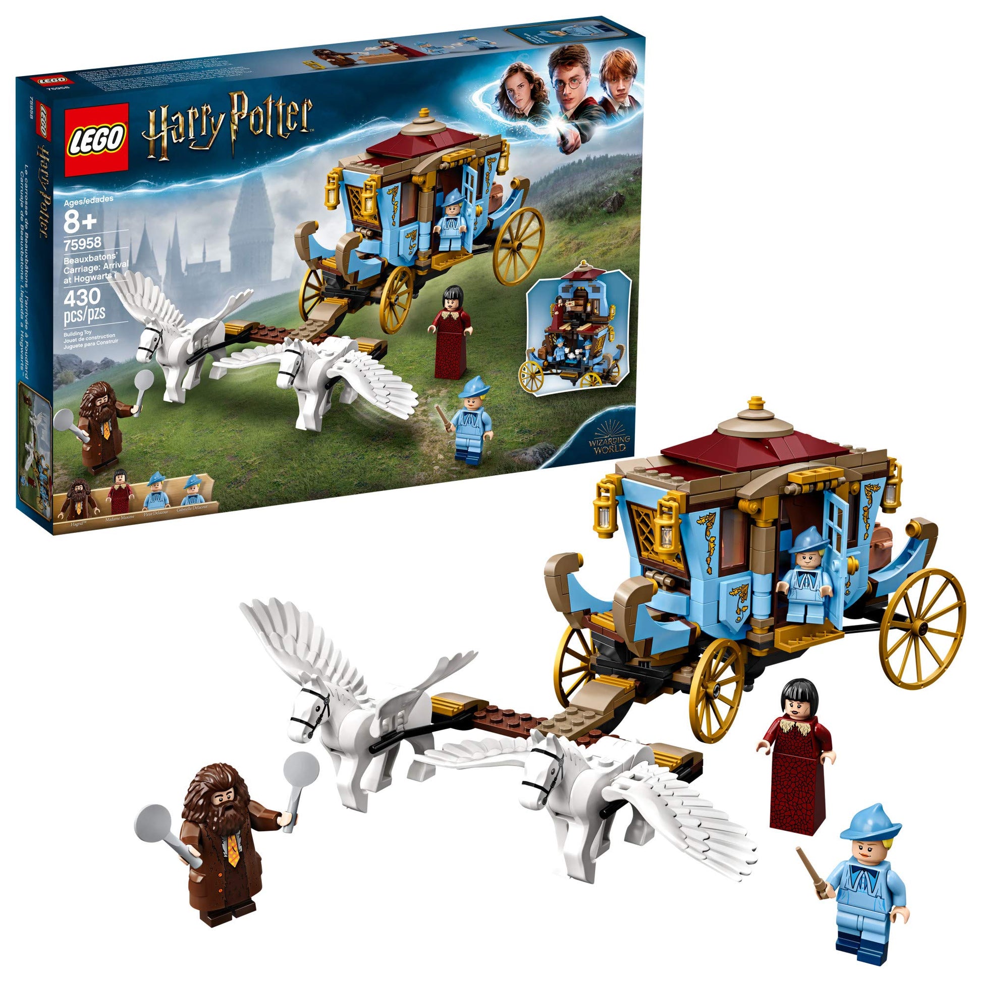LEGO Harry Potter and the Goblet of Fire Beauxbatons’ Carriage: Arrival at Hogwarts 75958 Building Kit (430 Pieces)