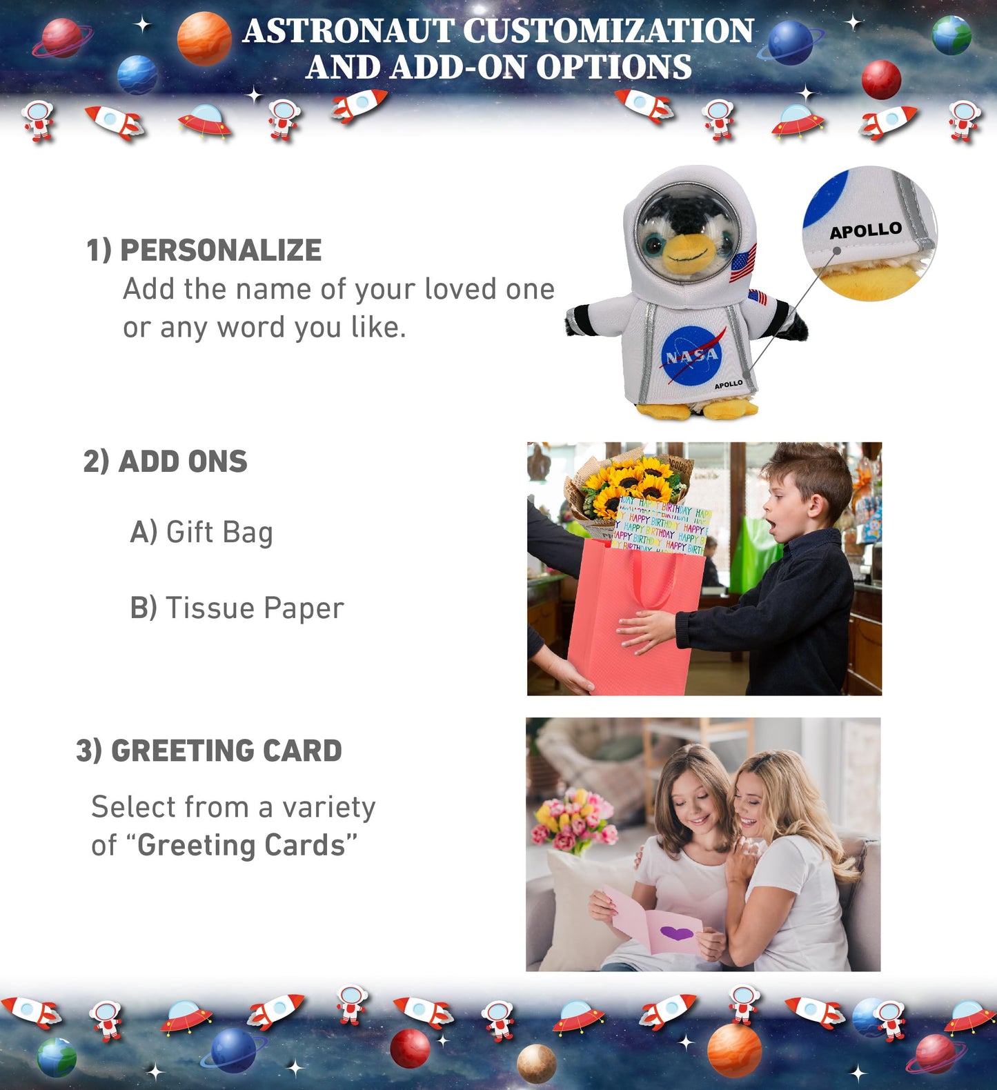 DolliBu Marine Wild Penguin Astronaut Plush Toy - Farm Life Astronaut Stuffed Animal with Space Helmet and NASA Astronaut Costume, Spaceman Doll Decor