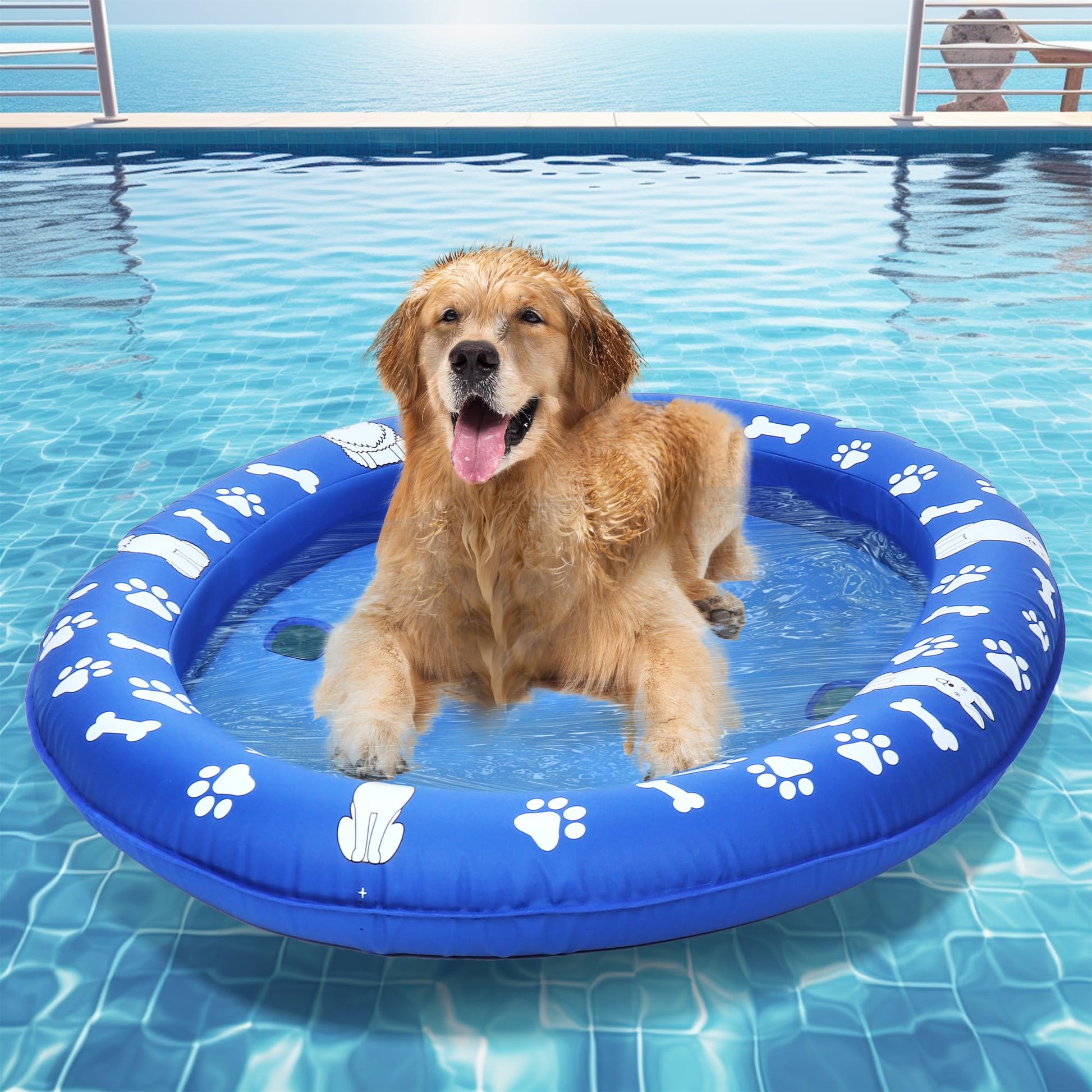 Lifeunion Dog Pool Float Inflatable Floating Mat