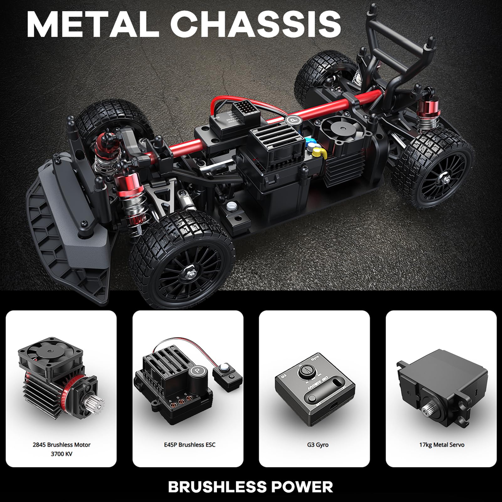 TesPower Mjx Brushless Rc Cars 14304, 4wd Rc Car All-Road RC Drift Car,1/14 High Speed Electric Rc Cars Drift for Adults