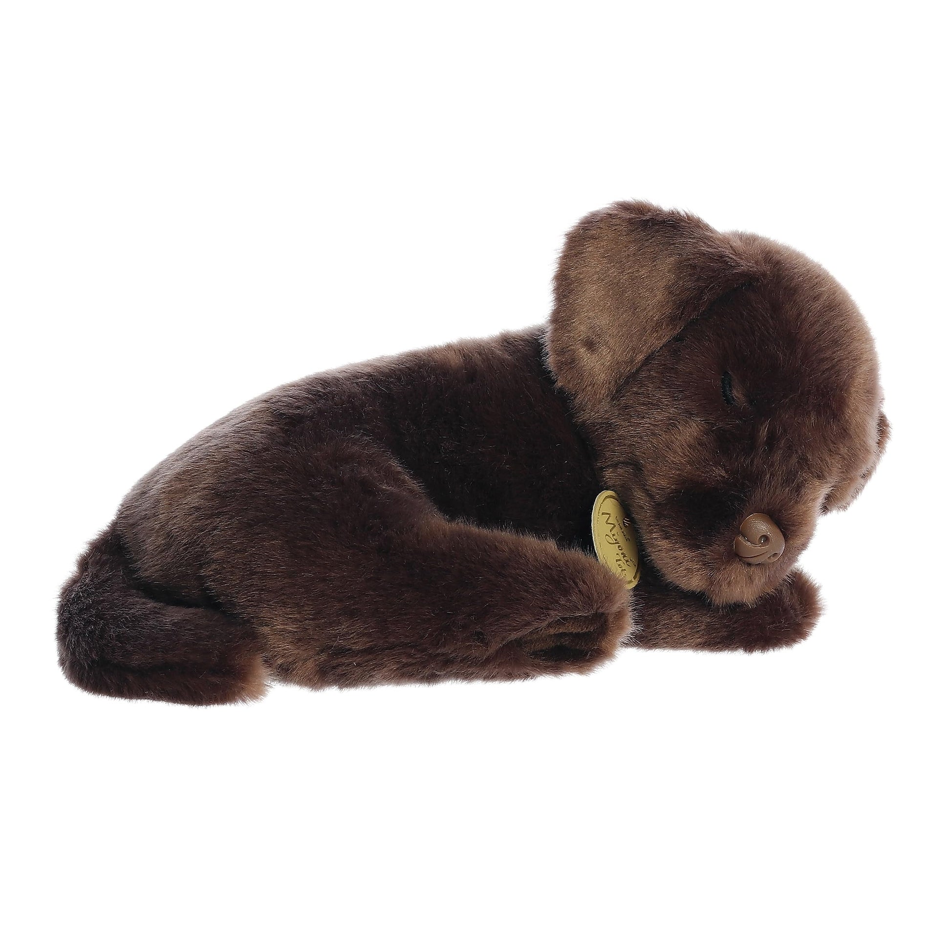 Aurora® Adorable Miyoni® Tots Sleepy Chocolate Lab Pup Stuffed Animal - Lifelike Details Make a Cherished Companion - Perfect for Decorating Bedrooms