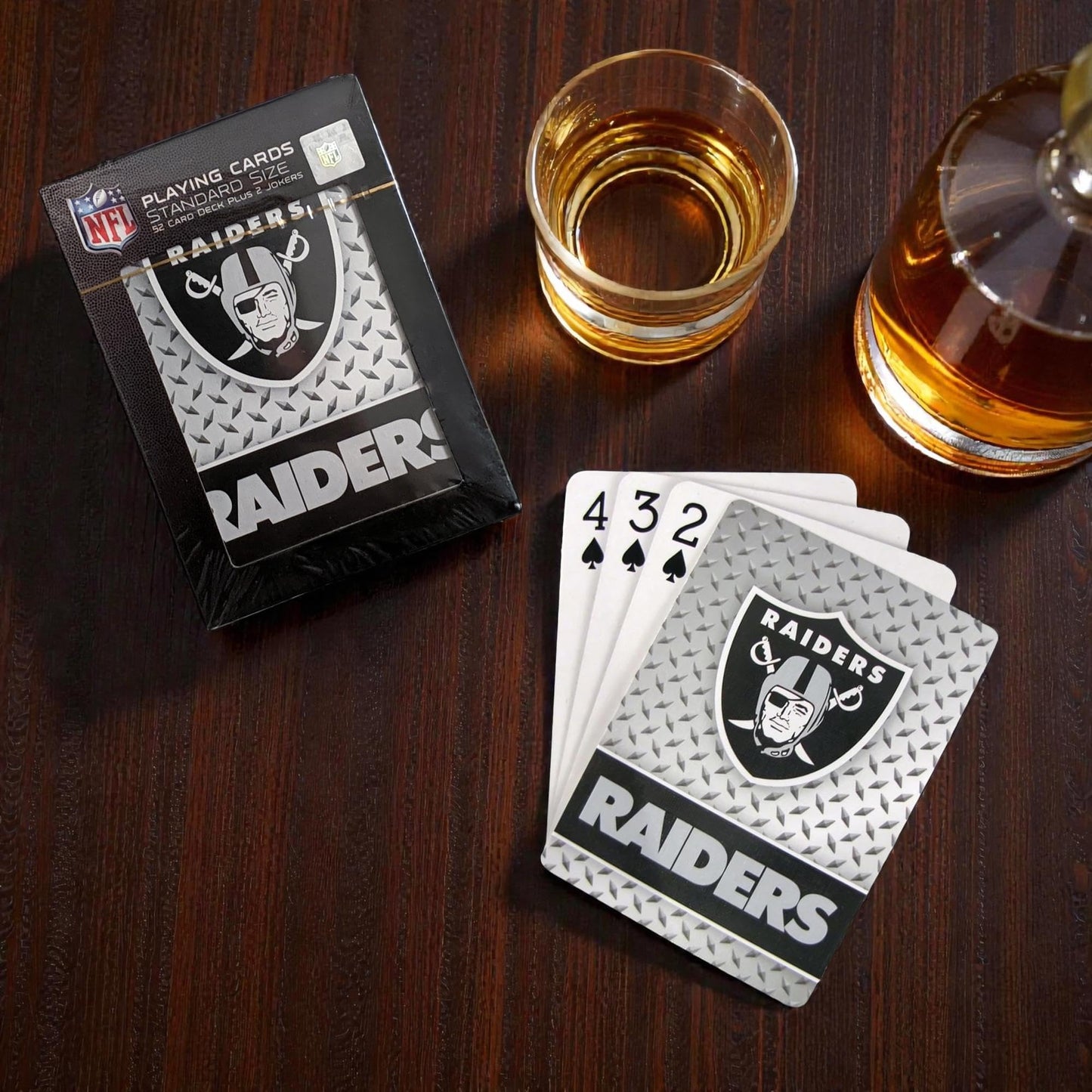 Oakland Raiders Diamond Plate Playing Cards