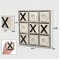JEVERGN 12.6" Large Wooden Tic Tac Toe Game, Rustic Coffee Table Game, Wood Farmhouse Tic Tac Toe Board Game Decor, Family Games for Adult & Kids